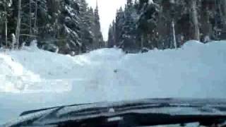 Winter Ice Road Driving NE of Fort Nelson BC [upl. by Fryd257]