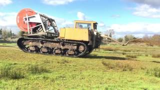 Slurry spreading with a track machine [upl. by Lida]