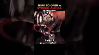 How to open a Syringe Ampule  Break opening Syringe Ampoules [upl. by Nilerual]