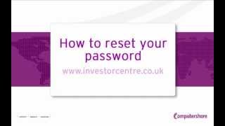 Investor Centre UK  How to reset your forgotten password [upl. by Ivie325]