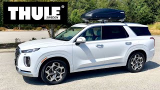 Thule Wingbar Evo amp Thule Cargo Box Install 20202023 Hyundai Palisade [upl. by Etana]