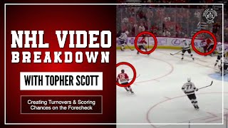 Creating Turnovers amp Scoring Chances on the Forecheck  NHL Video Breakdown by Topher Scott [upl. by Anirec737]