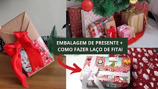 CAIXINHAS DE PRESENTE PARA COLOCAR NA ÁRVORE DE NATAL E COMO FAZER LAÇO DE FITA DE CETIM  DIY [upl. by Baram]