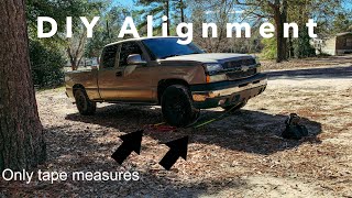 My DIY Backyard Alignment  2003 Chevy Silverado [upl. by Ruhtra]