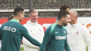 Cristiano Ronaldo trains with Portugal ahead of Poland test in the Nations League｜Bruno Fernandes [upl. by Ayaj227]