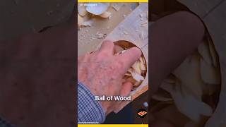 Woodworker Crafts a Perfect Wooden Ball Mesmerizing Carving Process shorts Visionpart [upl. by Aivax81]