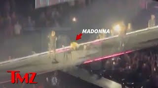 Madonna Falls Off Chair Onstage During Seattle Concert  TMZ [upl. by Slohcin]