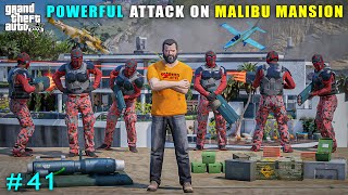 Michael Committed Powerful Attack On Malibu Mansion  Gta V Gameplay [upl. by Nodgnal]