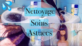 COMMENT ENTRETENIR UNE PERRUQUE SYNTHÉTIQUE Nettoyage Soins Conservation [upl. by Bondon]