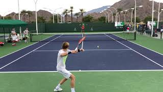 Andrey Rublev amp Feliciano Lopez  IW Court Level Practice [upl. by Nehgaem]