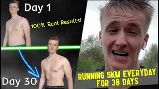 I Ran 5K Everyday For 1 Month Transformation  As a Total Beginner  Real Results [upl. by Denice802]