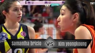 김연경 Kim Yeonkoung  Samantha bricio Fenerbahce vs eczacibasi vitra [upl. by Aiel]