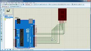 Arduino  7 Segment display simulation Proteus [upl. by Cavuoto679]