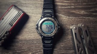 Casio Twin Sensor SGW100 review  DIGITAL COMPASS AND THERMOMETER [upl. by Rusell912]