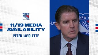 NYR at VAN Peter Laviolette Postgame Media Availability  Nov 19 2024 [upl. by Blanc329]