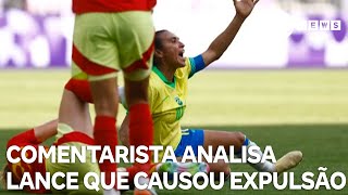 Comentarista analisa lance que causou expulsão de Marta de jogo contra a Espanha [upl. by Peria99]