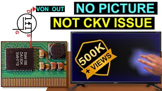 No Picture on 32quot LED TV Screen  Not CKV Issue VON is not output from SM4186 IC  LSC320AN10H07 [upl. by Brina]