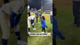 Mookie Betts shares his Game 2 victory with his loved ones ❤️ WorldSeries [upl. by Trescott278]