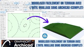 MAILLAGE  DESSINER FACILEMENT UN TERRAIN AVEC LOUTIL MAILLAGE DANS ARCHICAD [upl. by Haden104]