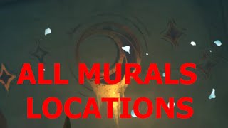 All Murals locations Below Shirikoro Peak The Saga of Mr Forgetful  Genshin Impact [upl. by Sheeran]