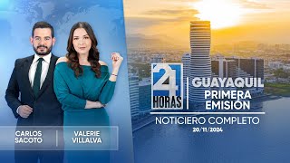 Noticiero de Guayaquil Primera Emisión 201124 [upl. by Nolra]