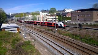 A lot of train action near Skøyen station  NSB trains [upl. by Oker]