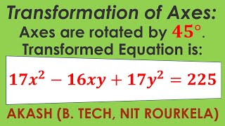 Transformation of Axes Question 2  Maths 1B [upl. by Annia]