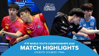 WenHuang vs KimYoshiyama  U19 BD Final  ITTF World Youth Championships 2024 [upl. by Ilojne717]