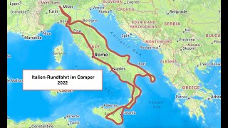 Italienrundfahrt im Camper 2022 Teil 1 Die Westküste [upl. by Yenahteb710]