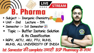 Buffer Isotonic Solution  Buffer Equation  b Pharma 1st sem  Part 2 Unit 2  Punit Sir [upl. by Onivla624]