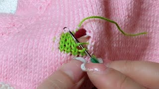 Knitwear Mending How to Fix Your Sweater Holes Like a Pro [upl. by Yarezed]