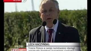 Lech Kaczyński przemawia na Westerplatte 1092009 [upl. by Anelam211]