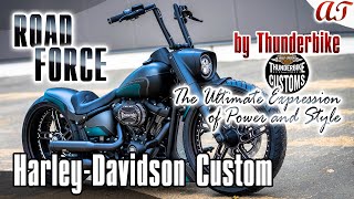 HarleyDavidson FAT BOY Custom ROAD FORCE  AampT Design [upl. by Ilagam]