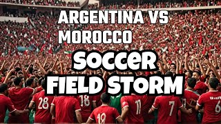 Shocking Chaos Morocco Fans Storm Olympic Soccer Field during match with Argentina [upl. by Potts617]