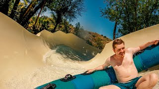 Thunder Rapids Water Slide POV  Family Raft Ride at Raging Waters [upl. by Esalb631]