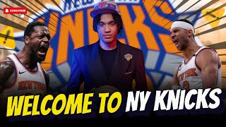 Knicks Sign Rookies Pacome Dadiet amp Tyler Kolek 🏀🔁 nba knicks [upl. by Ecyob]