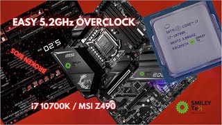 MSI Z490 MPG Per Core Overclock is Broken Heres an Easy Quick 10700K 52Ghz Overclock  360mm AIO [upl. by Norwood]