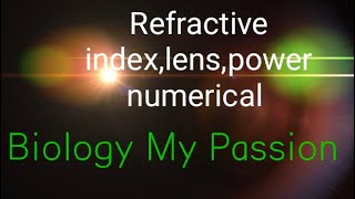 CLASS10 NUMERICALS PART 5  Refractive Index lens power [upl. by Ronny869]