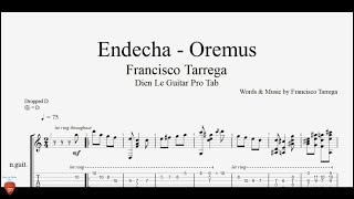 Francisco Tárrega  Endecha  Oremus  Guitar Tutorial  TAB [upl. by Anivram593]