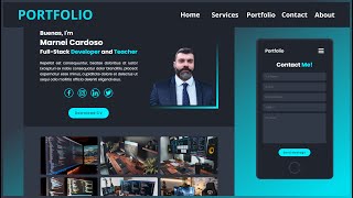 Crie seu Portfólio do Zero Passo a Passo  HTML CSS JavaScript  Site Responsivo parte 11 [upl. by Joash]
