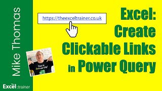 Excel How to Create Clickable Hyperlinks in Power Query [upl. by Laiceps]