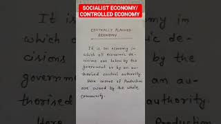 SOCIALIST ECONOMY  CENTRALLY PLANNED ECONOMY  CONTROLLED ECONOMY [upl. by Nirot169]