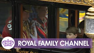 Royal Family Journey to Buckingham Palace in Golden Carriages [upl. by Nereil]