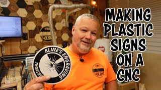 Making plastic signs on a CNC [upl. by Nevaed]