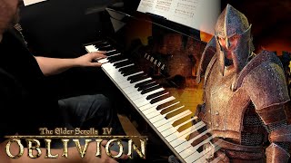 Elder Scrolls Oblivion  Watchmens Ease  Piano cover with sheets [upl. by Llertnor]