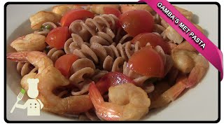 Gambas met pasta  RECEPT 3 [upl. by Cullin]