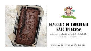 Bizcocho de chocolate y plátano bajo en grasa [upl. by Karb756]