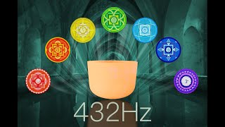 All 7 Chakras Crystal Singing Bowls 30 Min Deep Opening amp Balancing Meditation Music  432Hz based [upl. by Bremser999]