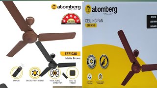 Atomberg Efficio BLDC 1200mm ceiling fan UNBOXIN [upl. by Meneau]