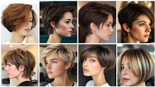 Gorgeouse Short Woman HairstyleShort Undercut HaircutShort Bob pixie Haircut 2024 [upl. by Mikeb118]